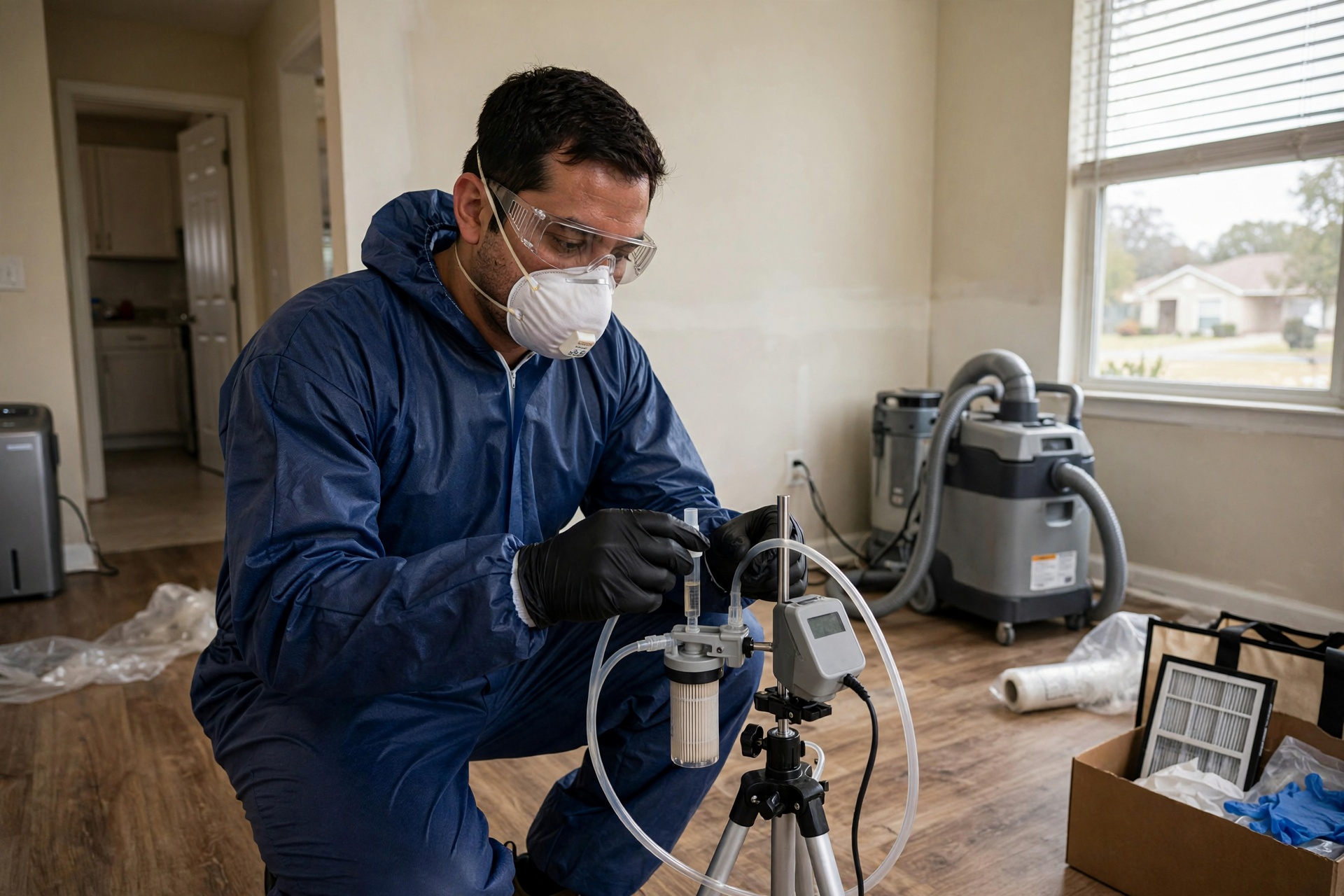 Testing Air Quality After Mold Removal in Channelview
