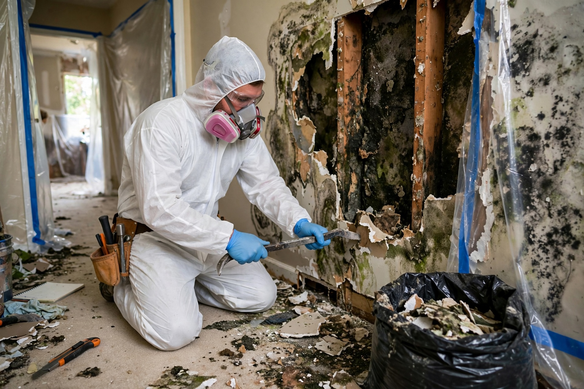 Mold-damaged Drywall Removal in Channelview, TX